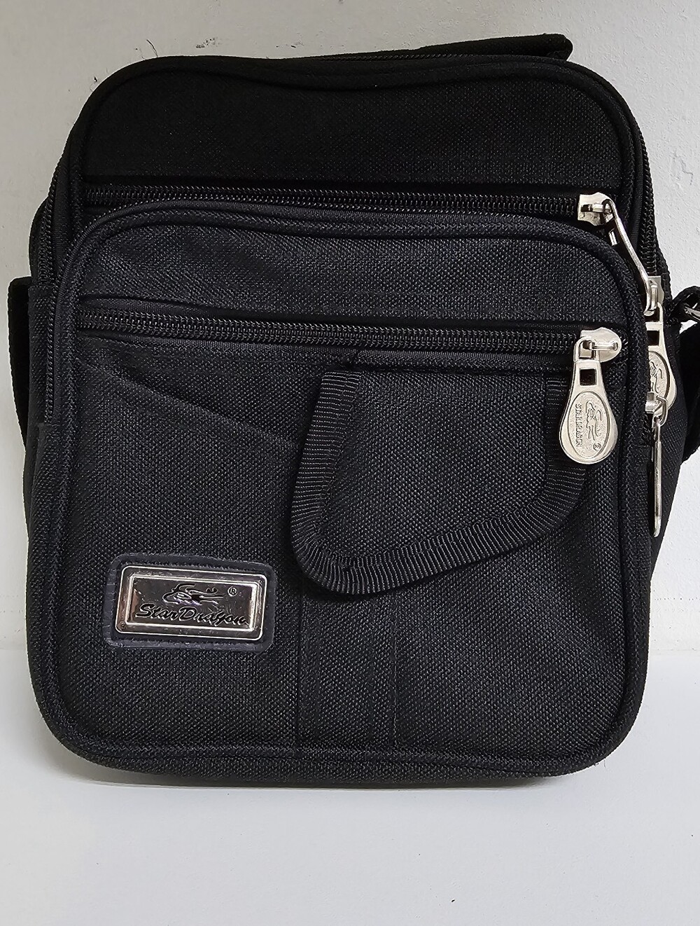 Dragon Star Black Men’s Crossbody Organizer Bag